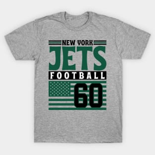 New York Jets 1960 American Flag Football T-Shirt